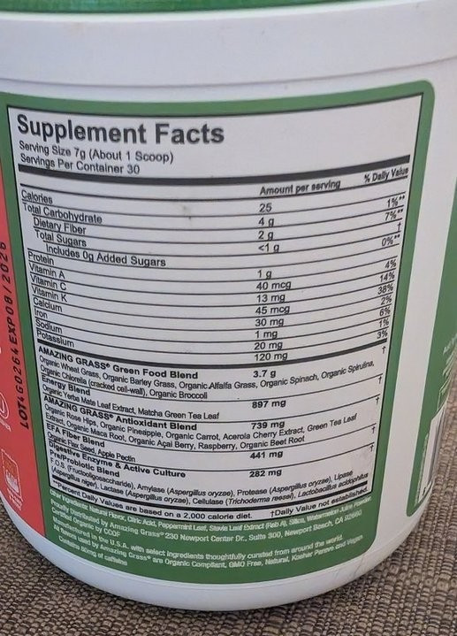 Amazing Grass Greens Blend Energy Watermelon 7.4 Oz