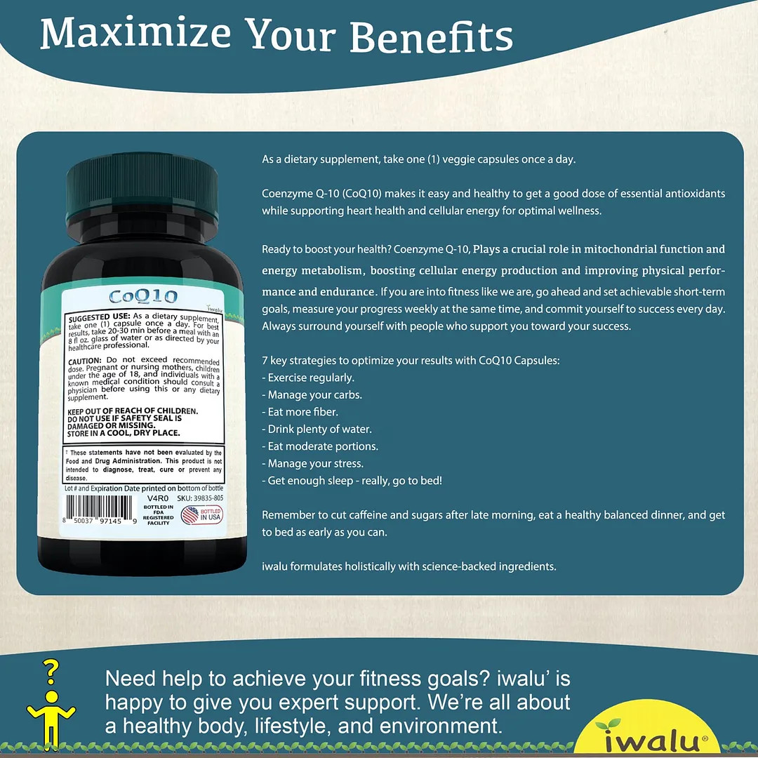 Coenzyme | Best Supplement Capsule Pill Men Women FREE SHIP