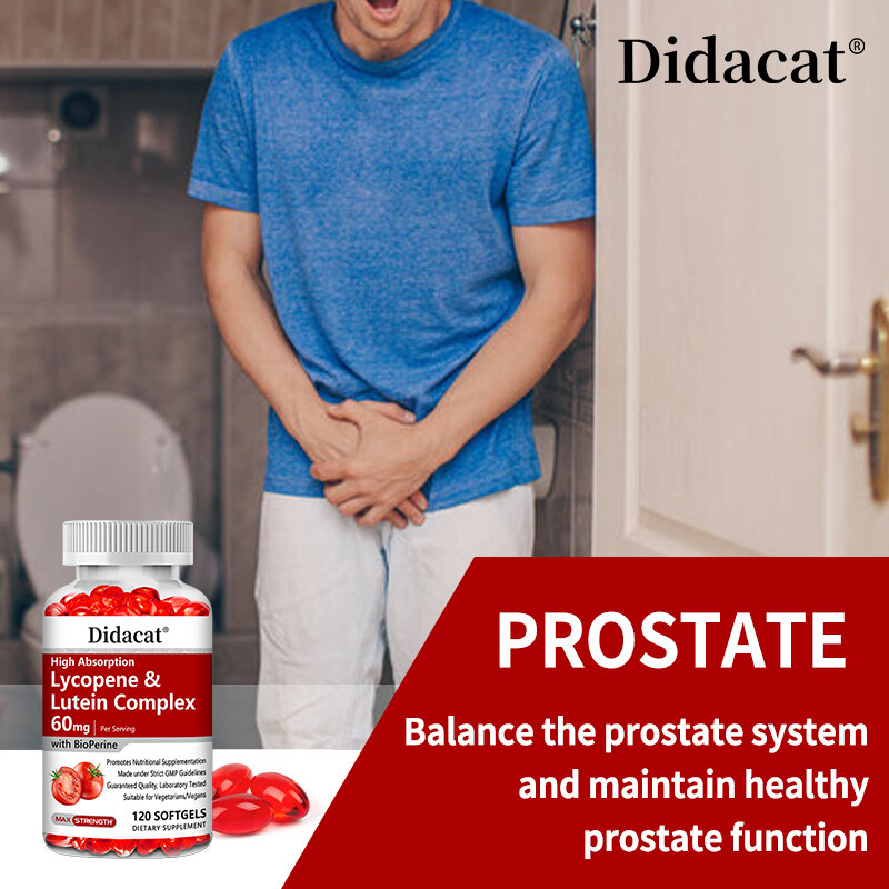 Lycopene & Lutein Complex 60mg, Supports Prostate, Heart & Eye Health