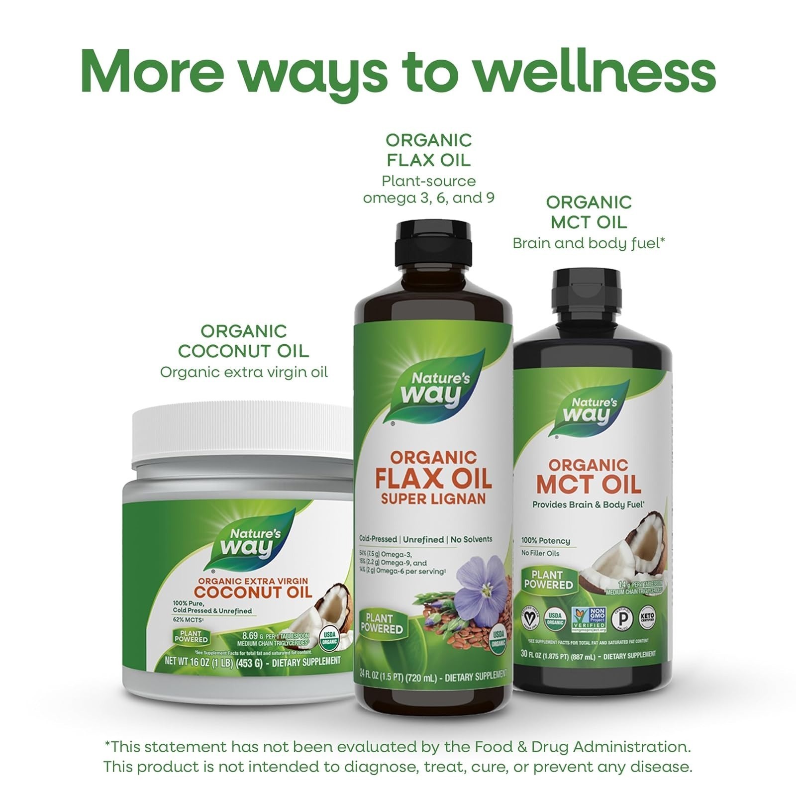 Nature’s Way Organic Flax Oil Super Lignan 24 Fl Oz – Omega-3 ALA