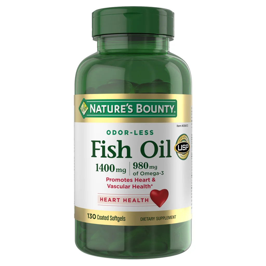 Nature’s Bounty Fish Oil 1400 mg, 130 Coated Softgels