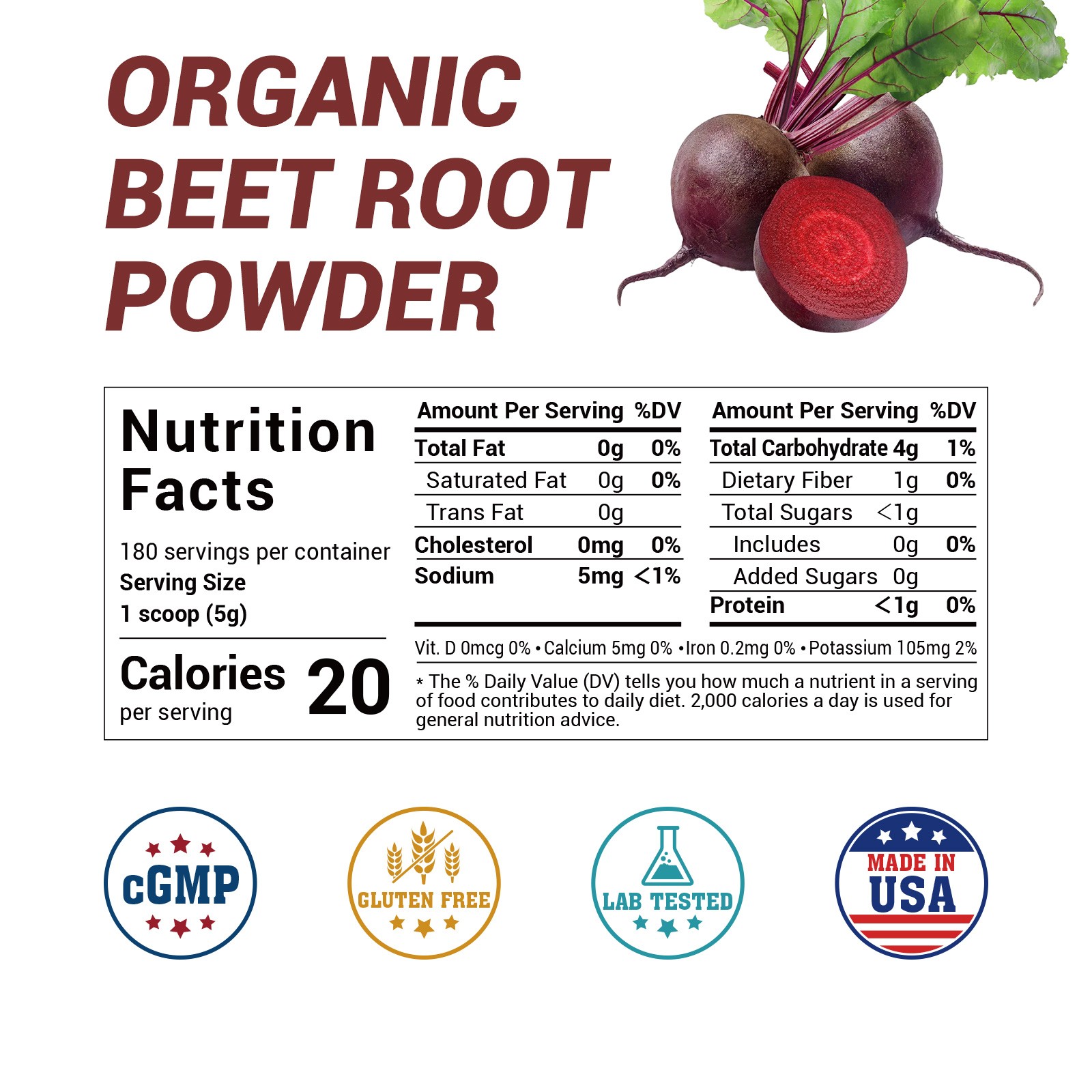 2LBs Organic Beet Root Powder Gluten Free Eye Health Carotenoids Raw Supplement