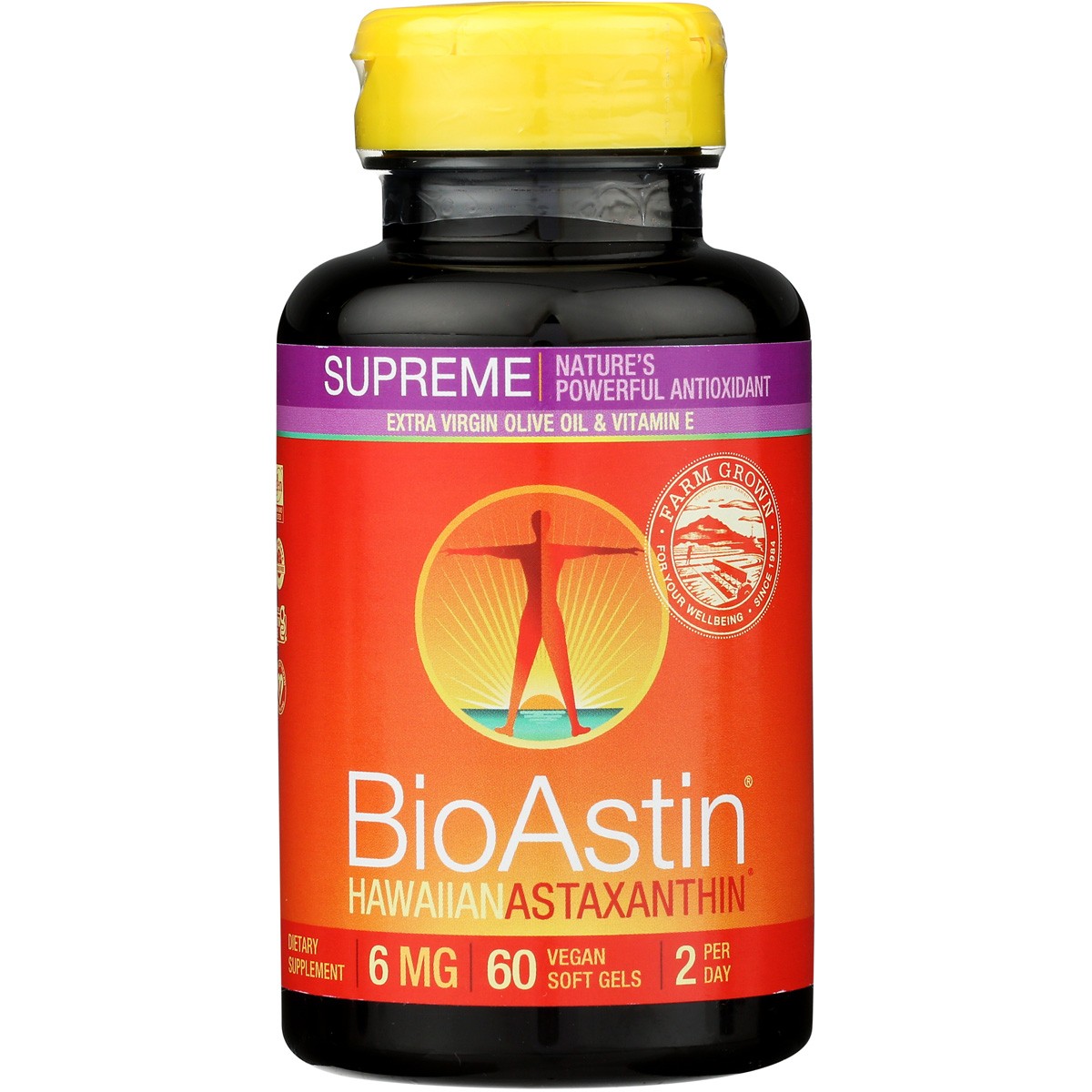 Nutrex Hawaii Bioastin Supreme Astaxanthin 6 Mg Vegan Softgels 60 Count 1 Pack