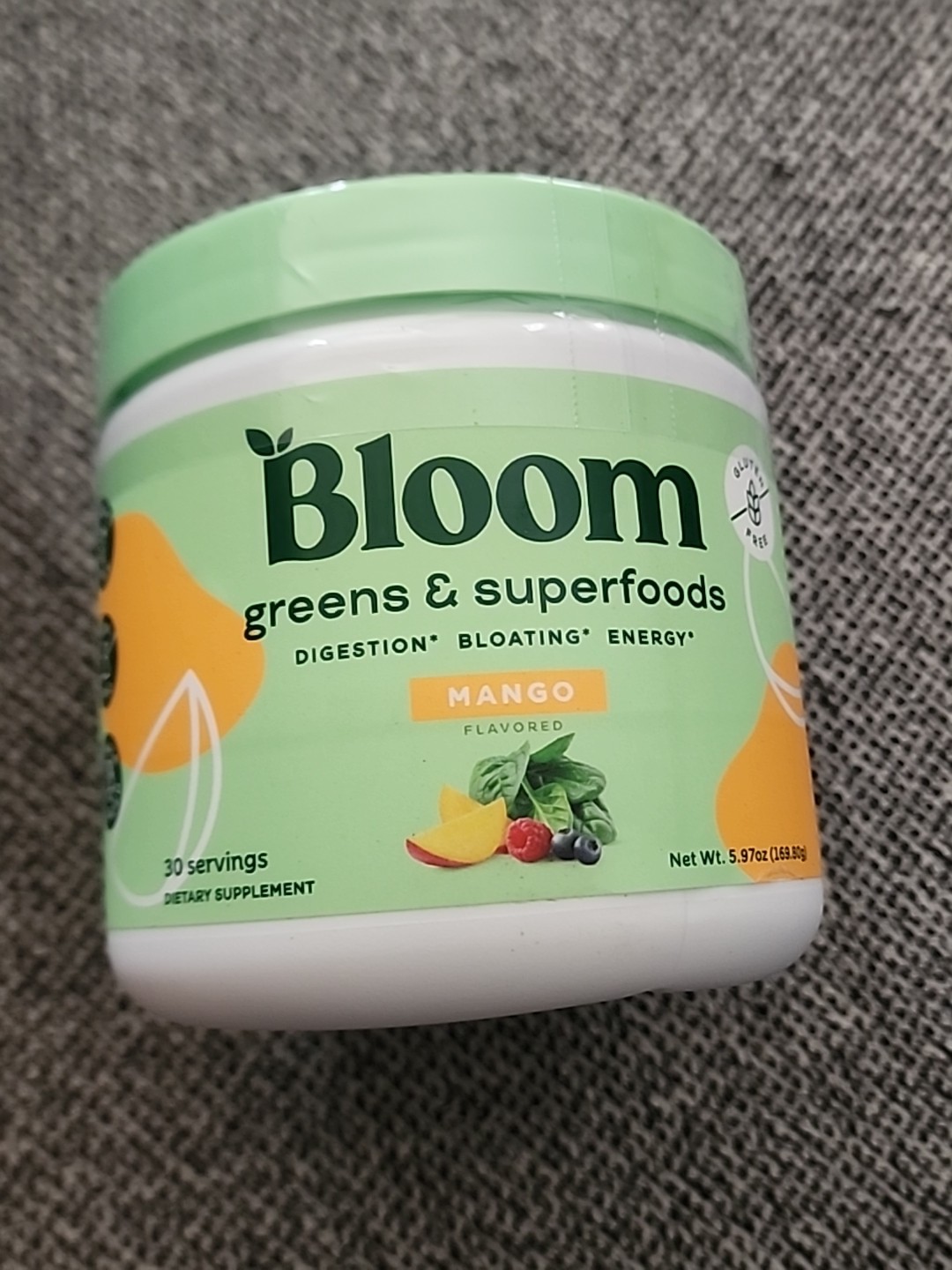 Bloom Nutrition Greens & Superfoods Powder MANGO 30 Servings