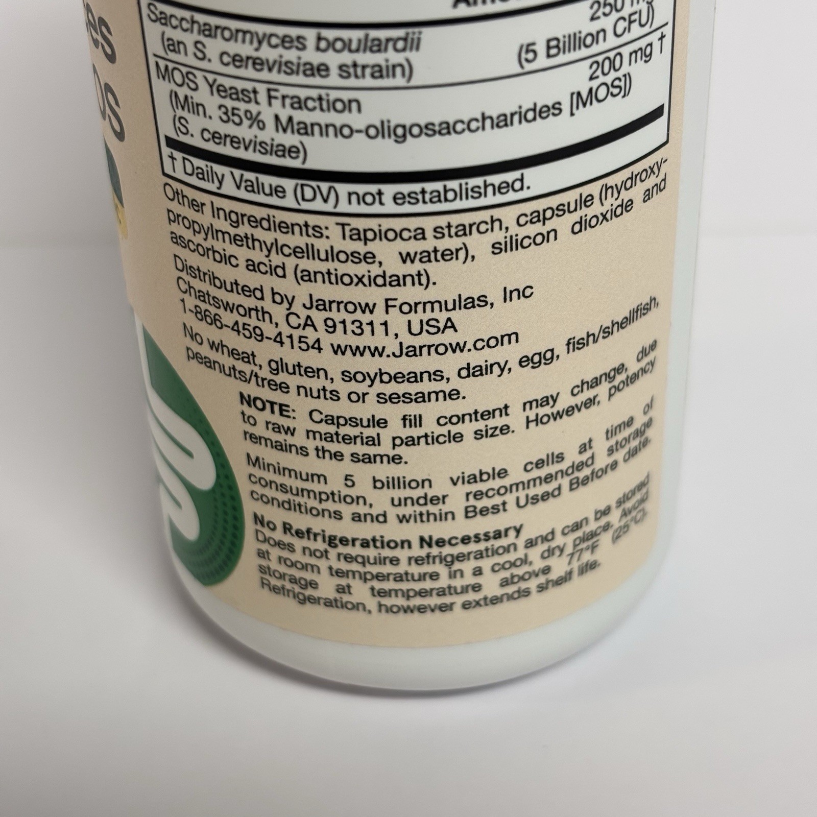 Jarrow Formulas Saccharomyces Boulardii + MOS 5 Billion CFU 90 Veggie Capsules
