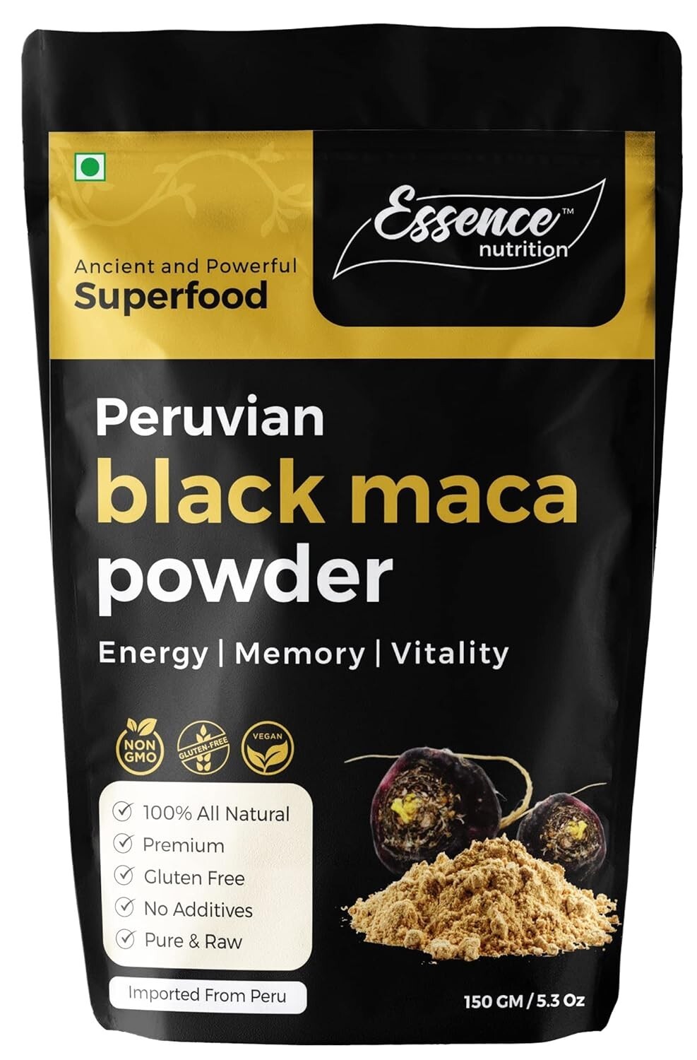 Original Black Maca Root Powder (150gm)Effective Maca for Workout, Stamina