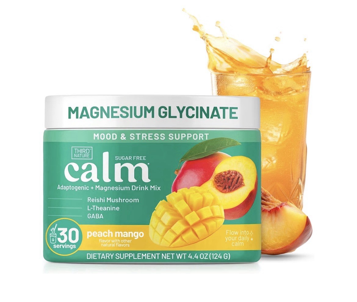 Third Nature Calm Drink Mix Powder Peach Mango 30 Servings BRAND NEW SEALED12/27