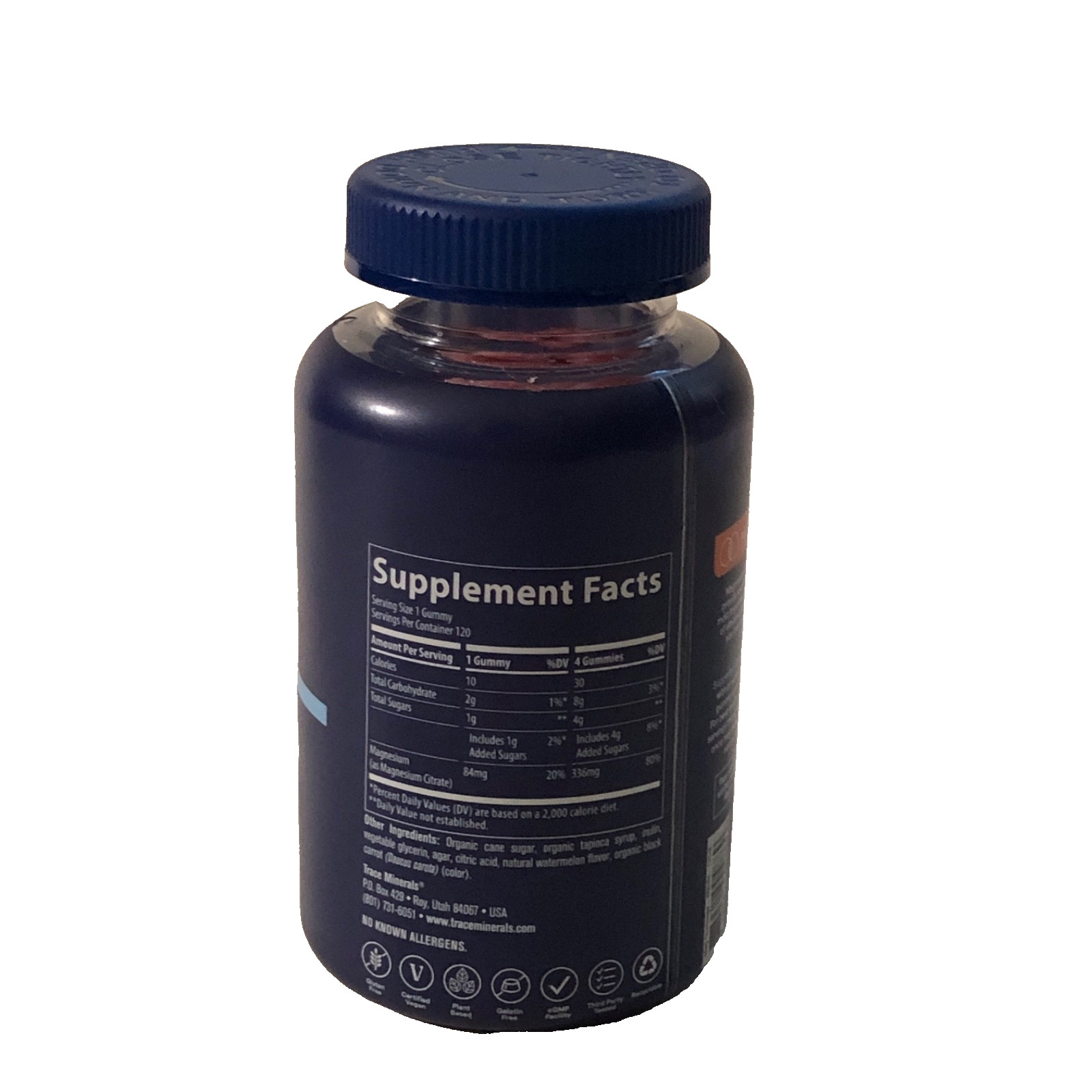 Trace Minerals Magnesium Supplement, Watermelon Flavored Gummies, 120 Count