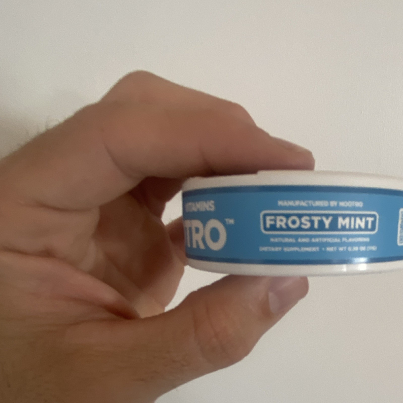 NOOTRO Frosty Mint Energy Pouches Nicotine Free Zero Sugar 40mg Caffeine 20ct