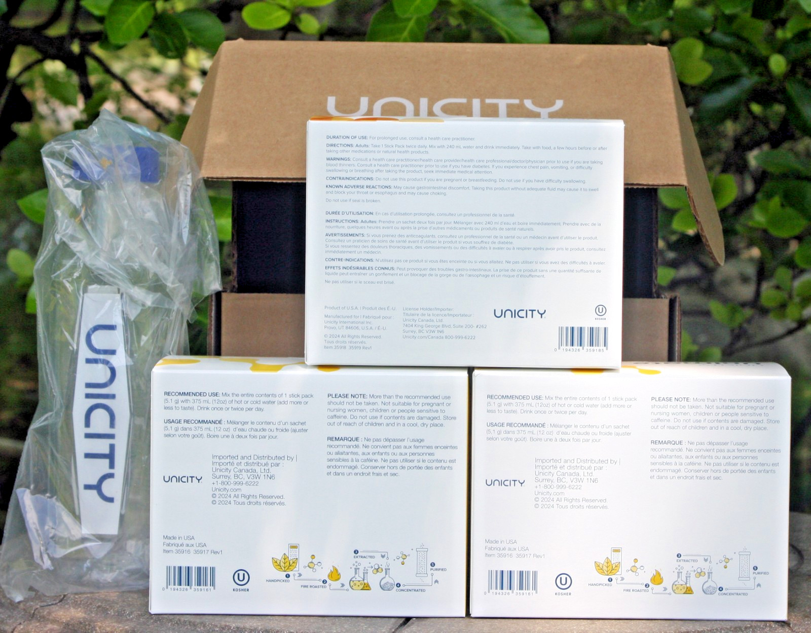 Unicity Feel Great System: (2) Unimate Lemon + (1) Orange Balance, 07/2027 Exp.