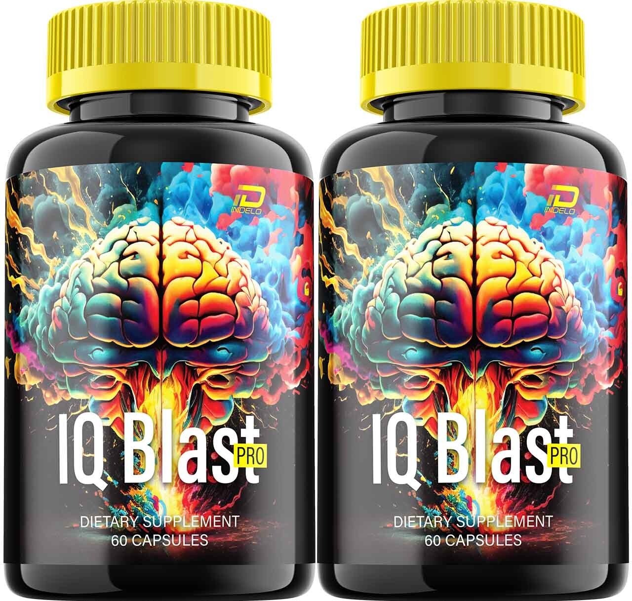 (2 Pack) IQ Blast Pro Brain Supplement Capsules – IQBlast Pro All-Natural