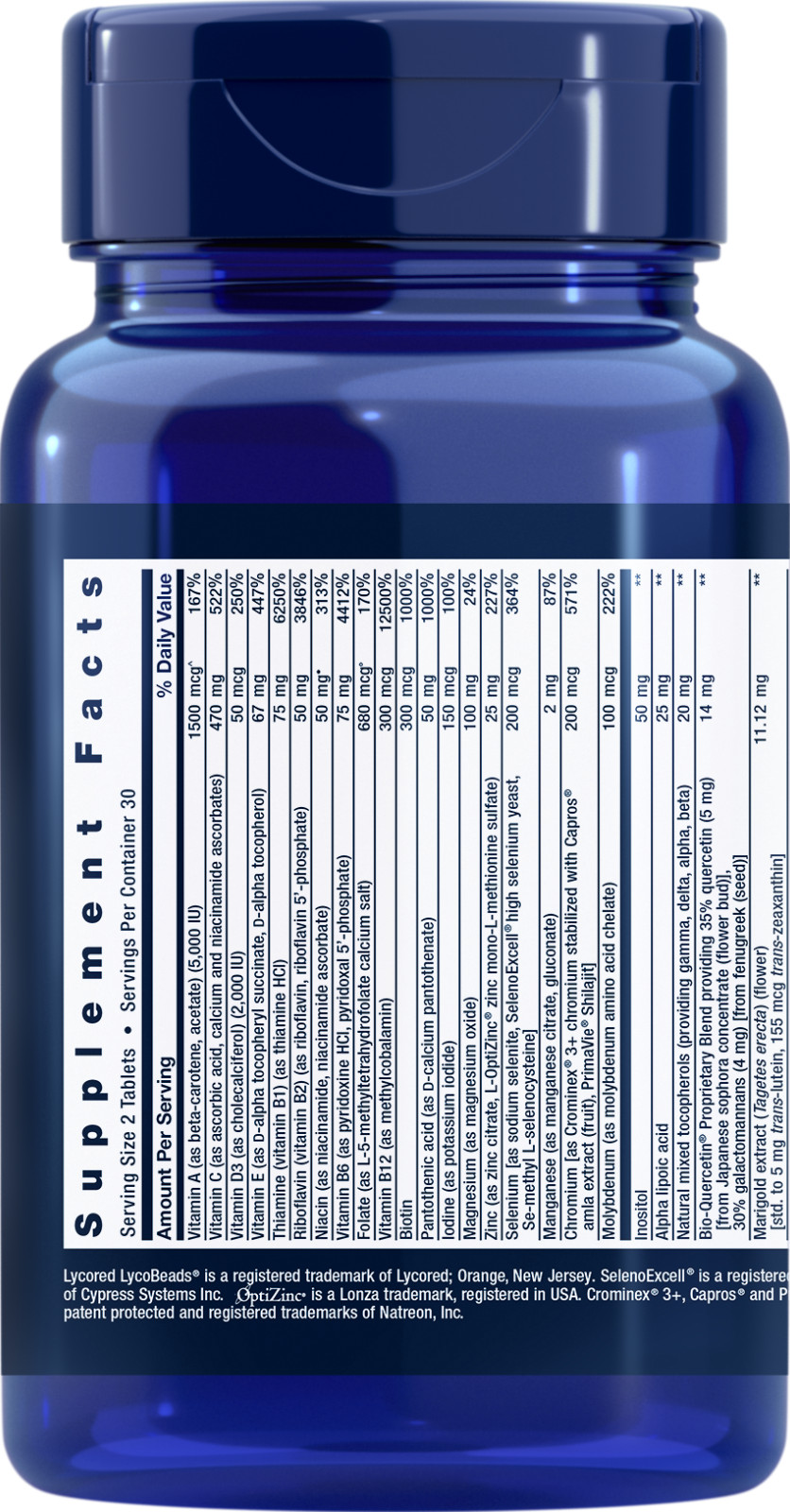 LIFE EXTENSION TWO PER DAY 60 Tabs