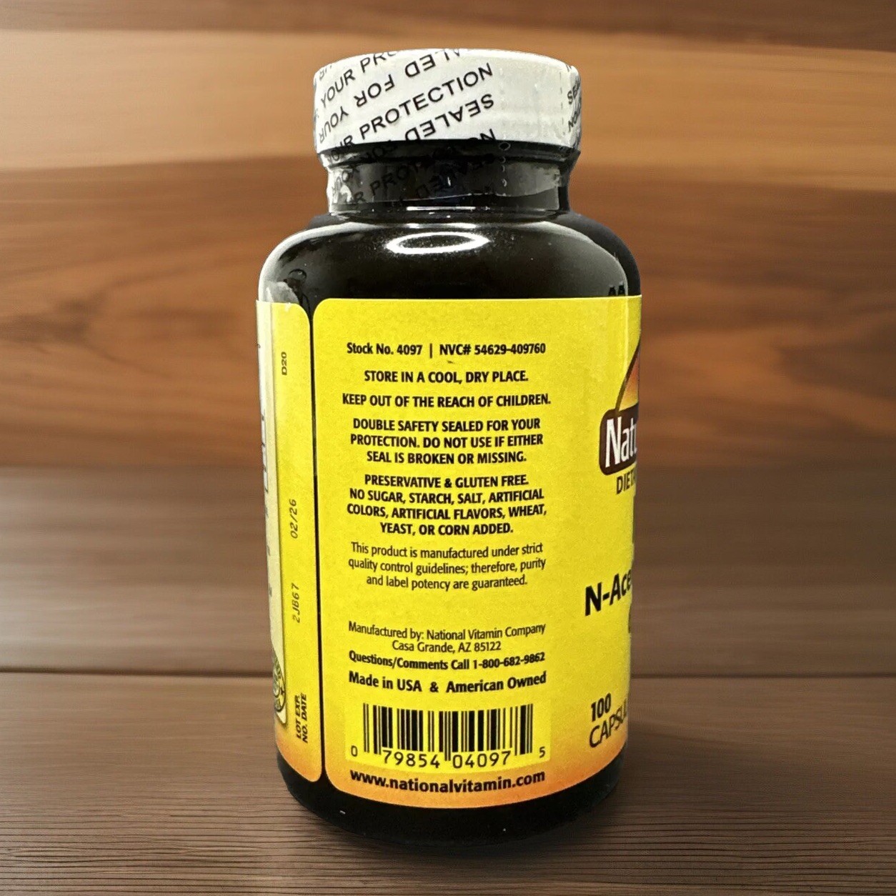 Nature’s Blend NAC (N-Acetyl-L-Cysteine) 600 mg 100 Capsules-Exp 02/26 *LOT OF 3