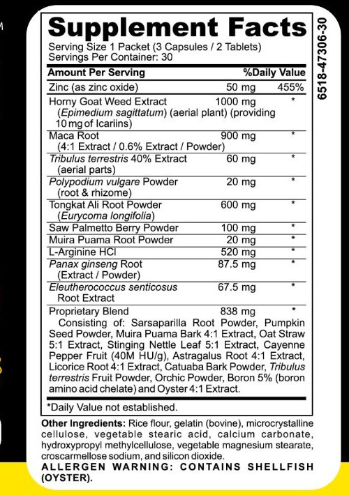 Male Enhancing Supplement Fast Acting Testosterone Booster Stamina, Vitality 150