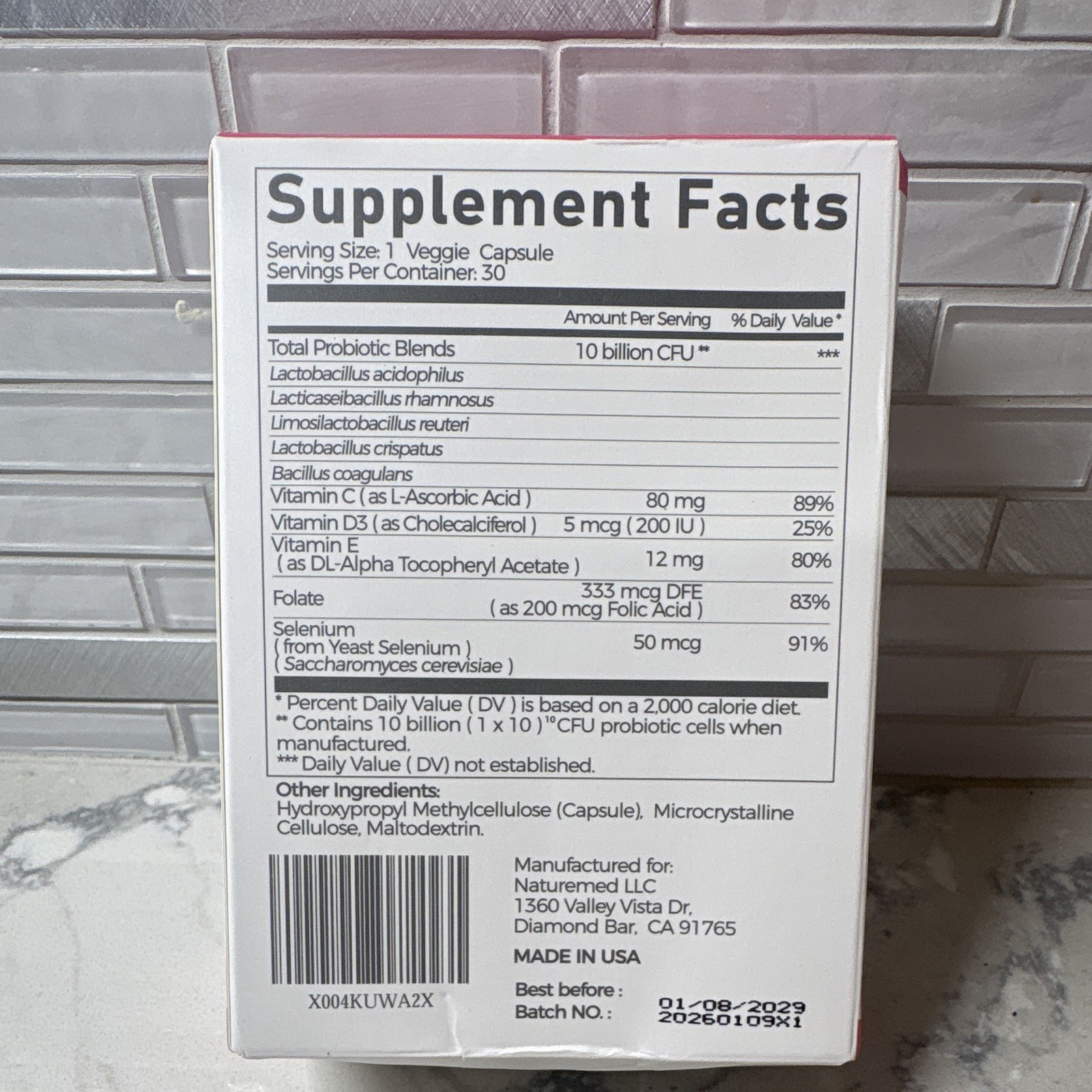 *NEW*gynable vevoec Female Vaginal Probiotic 10 Billion CFU 30 Veg Caps GF LF