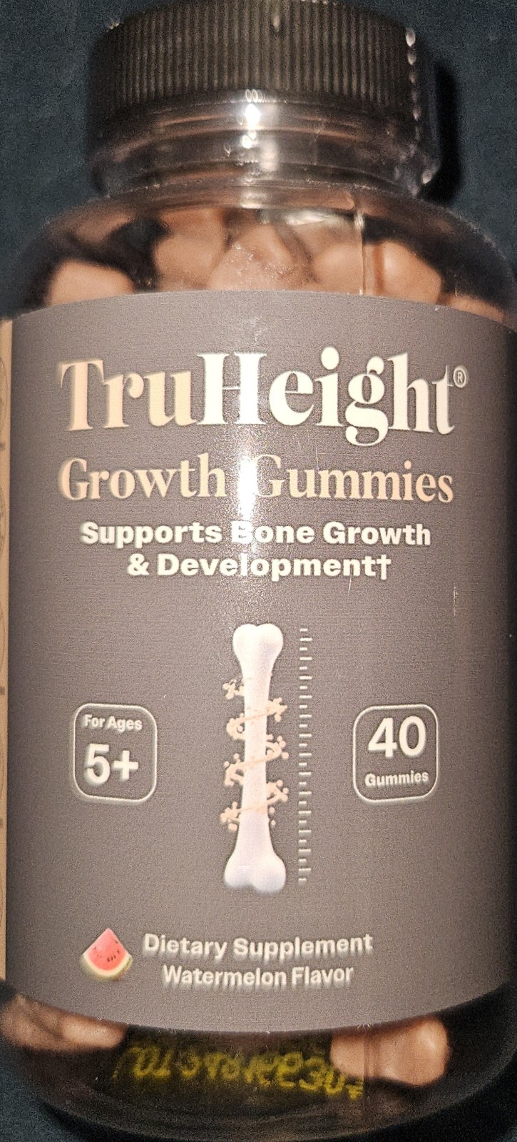 TruHeight Growth Gummies Watermelon Natural Growing Kids Teens Supplement 40 CT