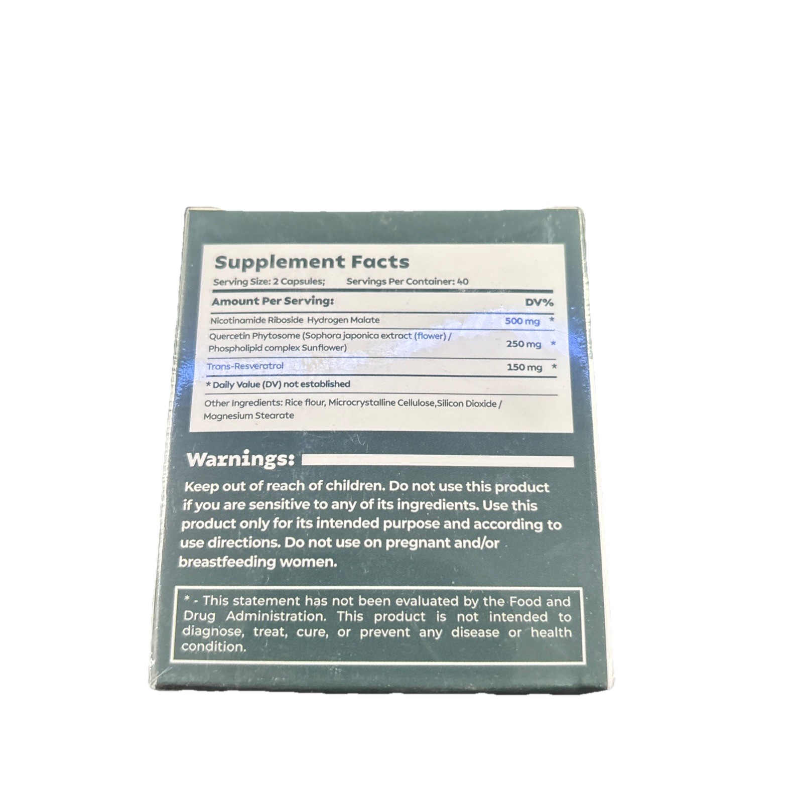 NAD + NICOTINAMIDE RIBOSIDE + RESVERATROL 900 mg