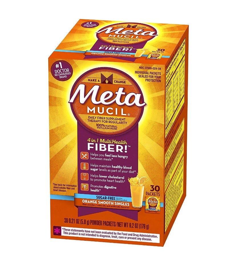 Metamucil Fiber Sugar-Free Orange Gummies Supplement Orange Flavor Pack-72 NEW