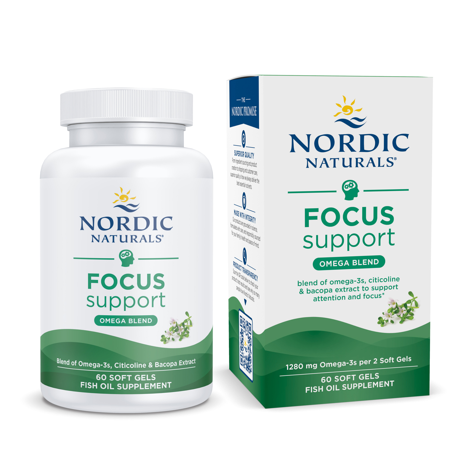 Nordic Naturals Omega Focus – Omega-3s + More for Brain Health & Function, 60 Ct