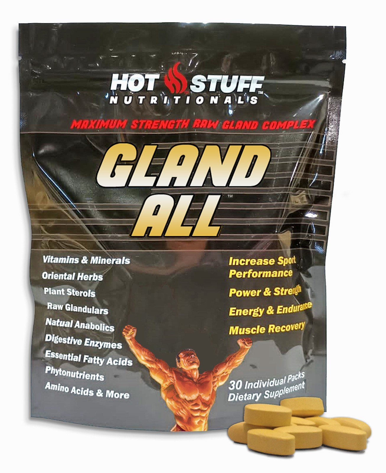 Hot Stuff Nutritionals- Gland All – Raw Glandular Complex + Vitamins, Herbs