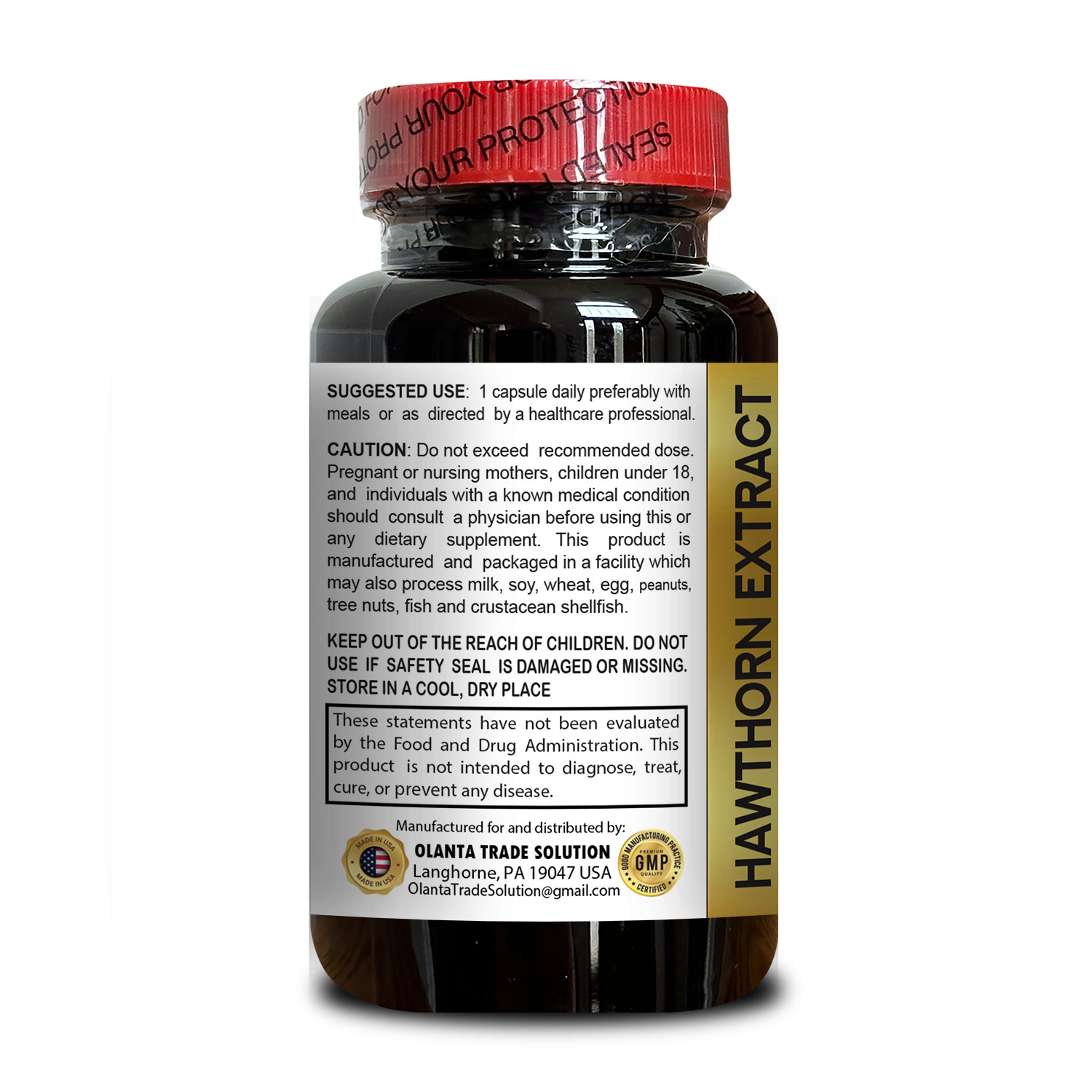 Natural Hawthorn Berry Extract – Herbal Vitality Supplement for Daily Balance 2B
