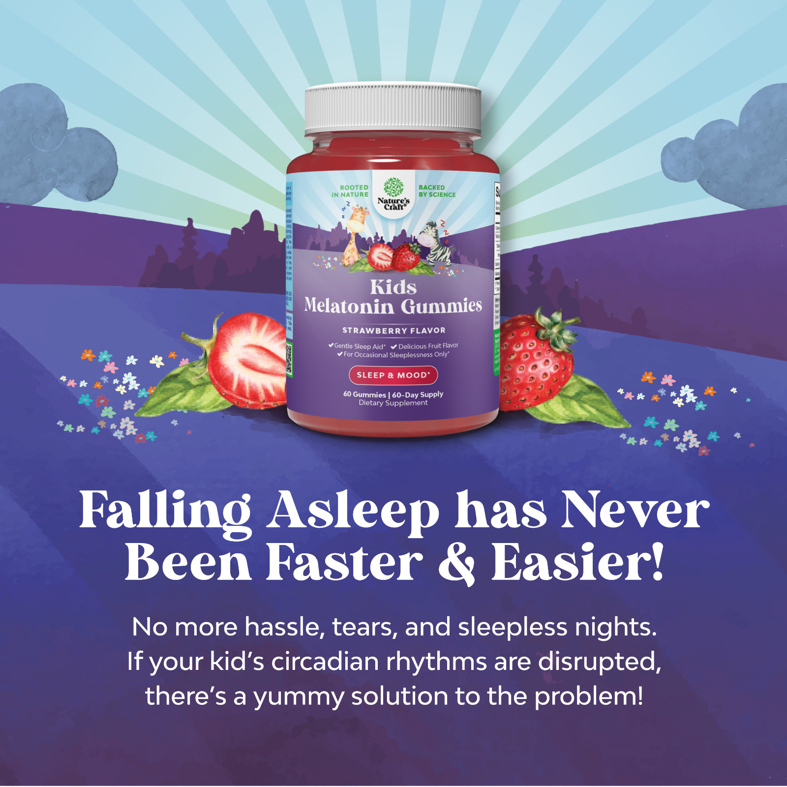 Melatonin Gummies for Kids Sleep Support – Kids Melatonin Gummies for Sleep