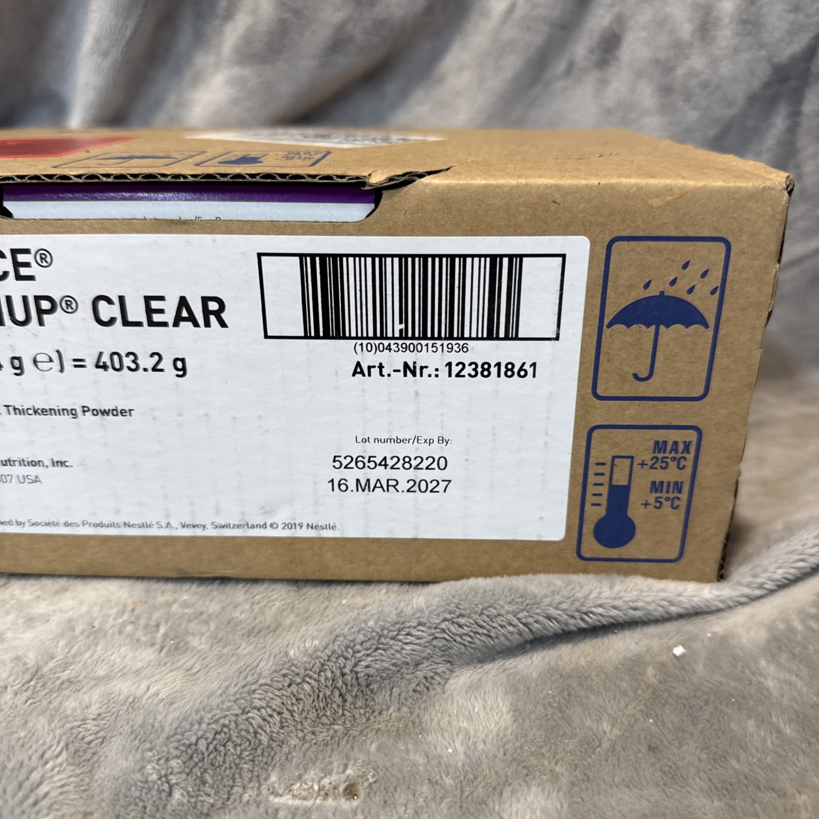 Nestle ThickenUp Clear Food & Drink Thickener Unflavored 1.4 Gram Packet 288 Ct