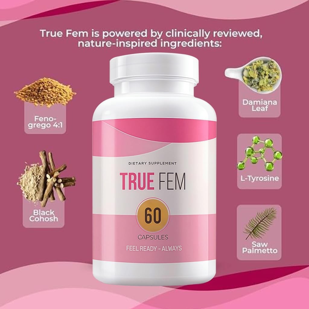 13-in-1 Vitamin ，Truefem 13-in-1 Capsules Vegan, Non-GMO – Botanical Blend