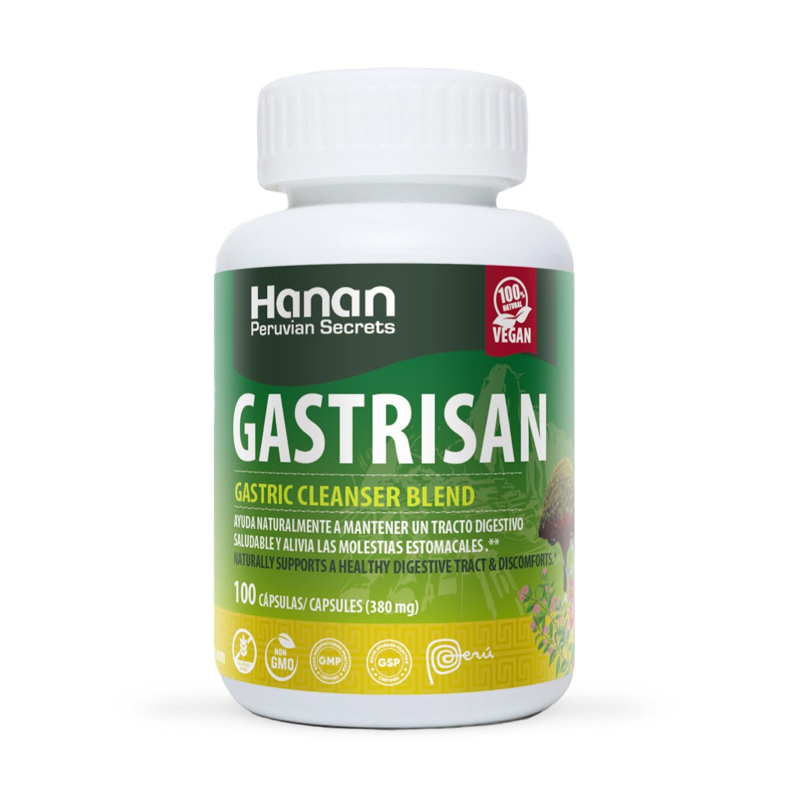 Hanan Gastrisan Gastric Cleanser| 100 Capsules| Naturally Aids Healthy Digestive