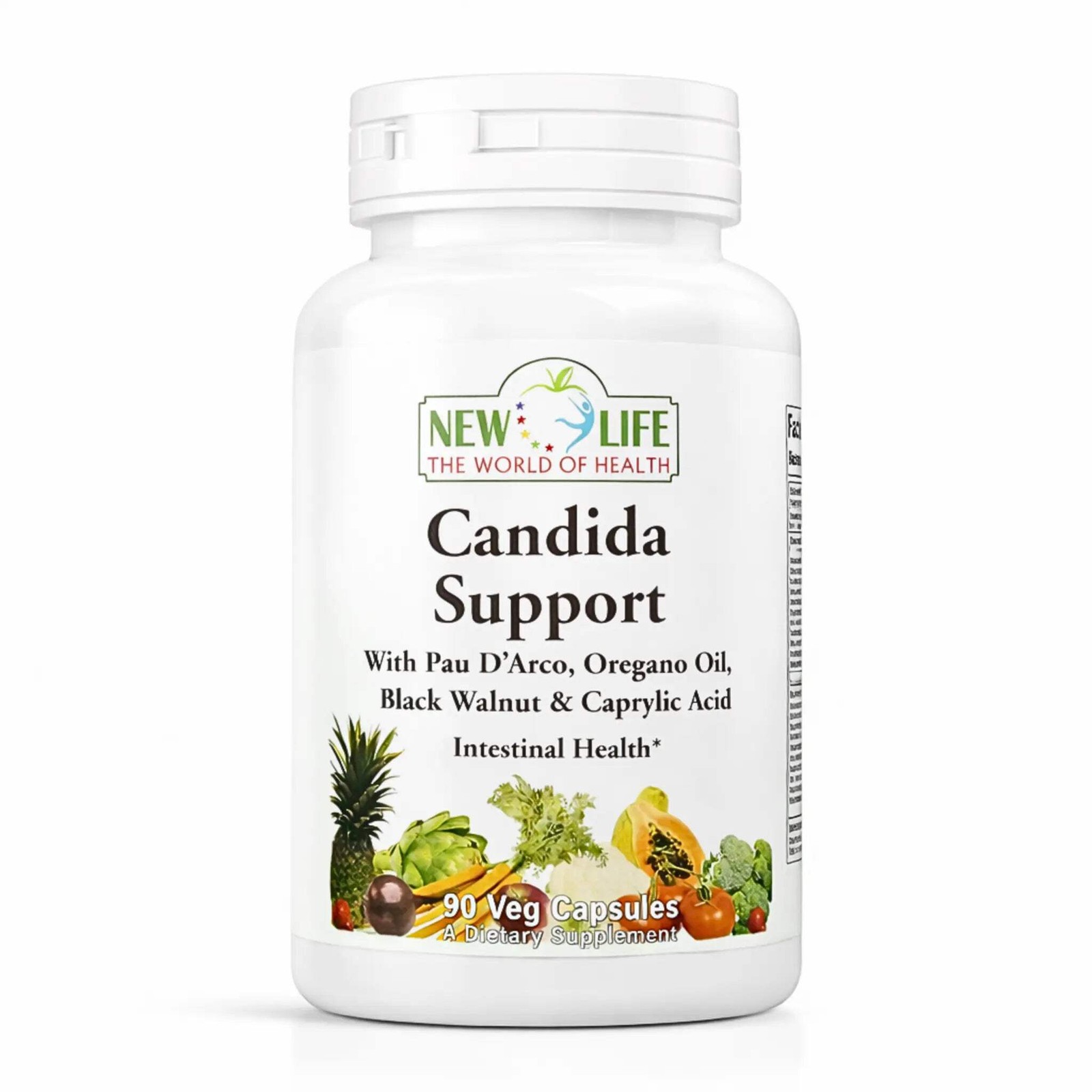 New Life Candida Support, Digestive Health, Black Walnut, 90 Capsules