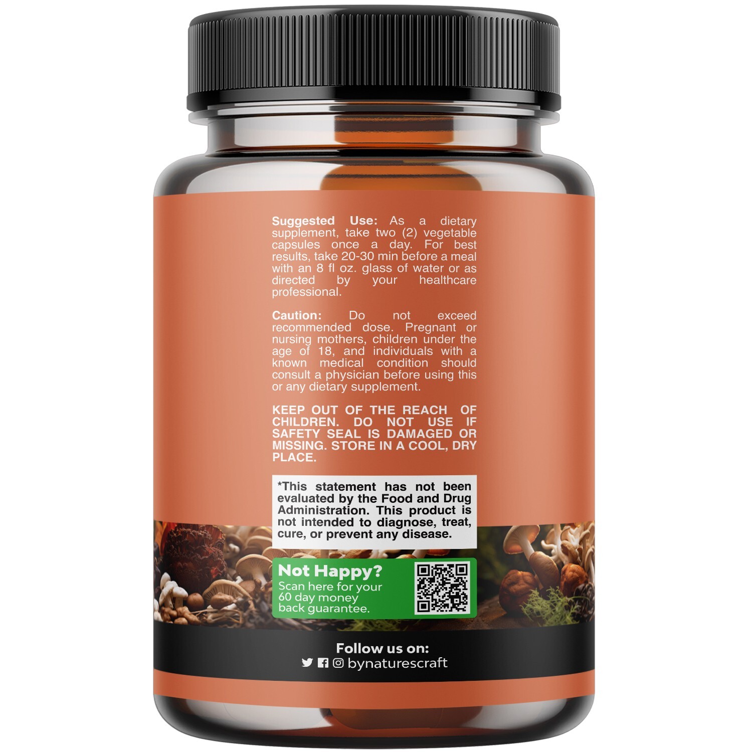 Advanced Mushroom Complex Capsules – 10X Lions Mane Supplement 120ct