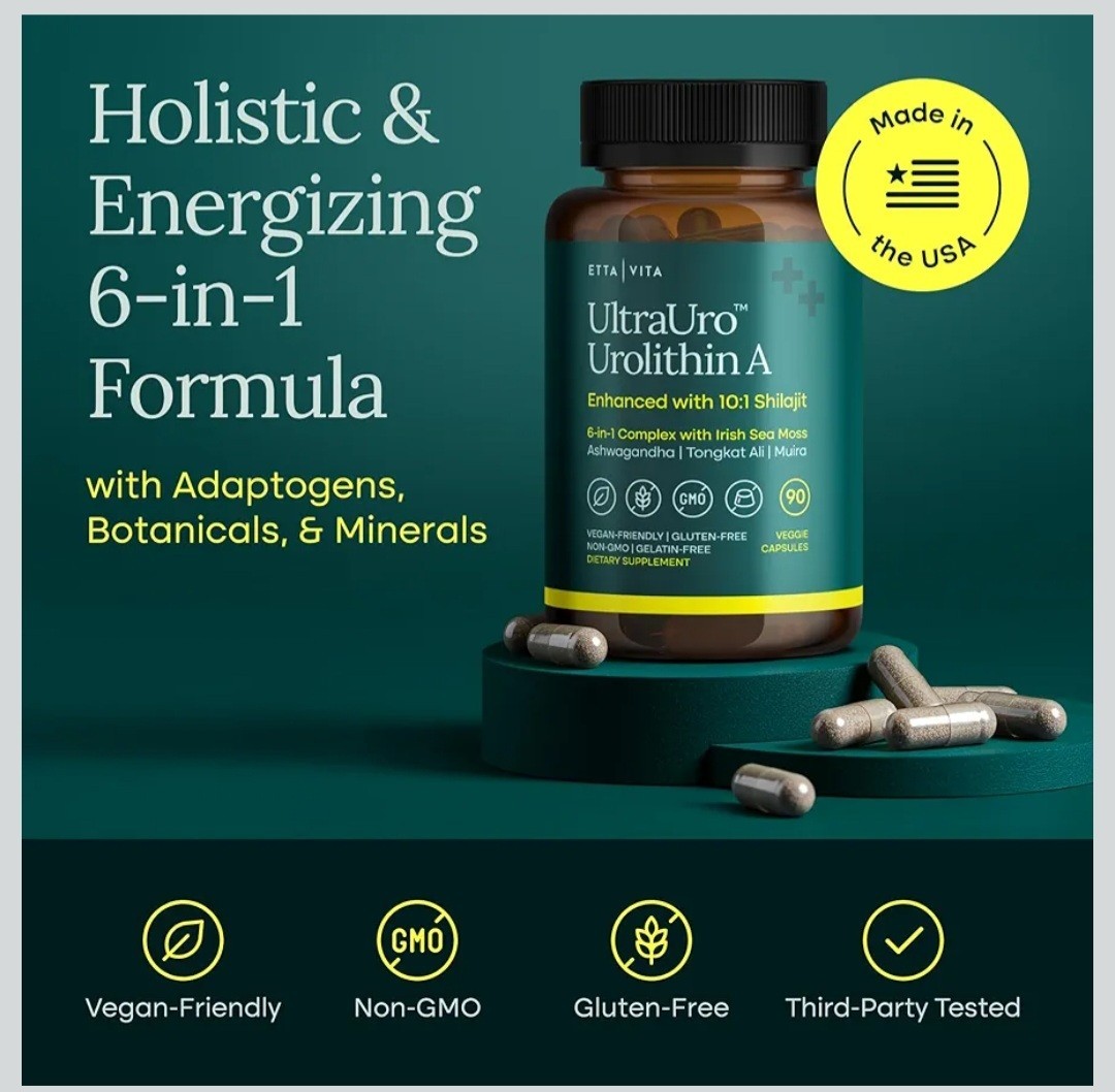 Etta Vita UltraUro Urolithin A Supplement Anti-Aging Cell Renewal 90 Caps 05/27