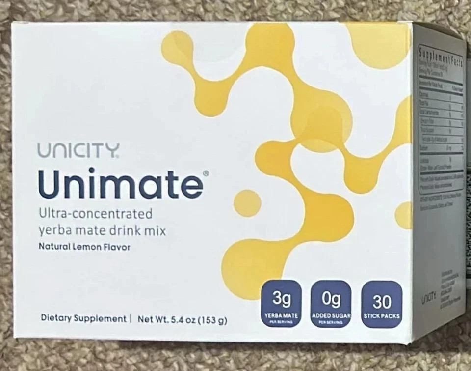 Unicity Unimate Lemon Flavor Packs – 30 Counts