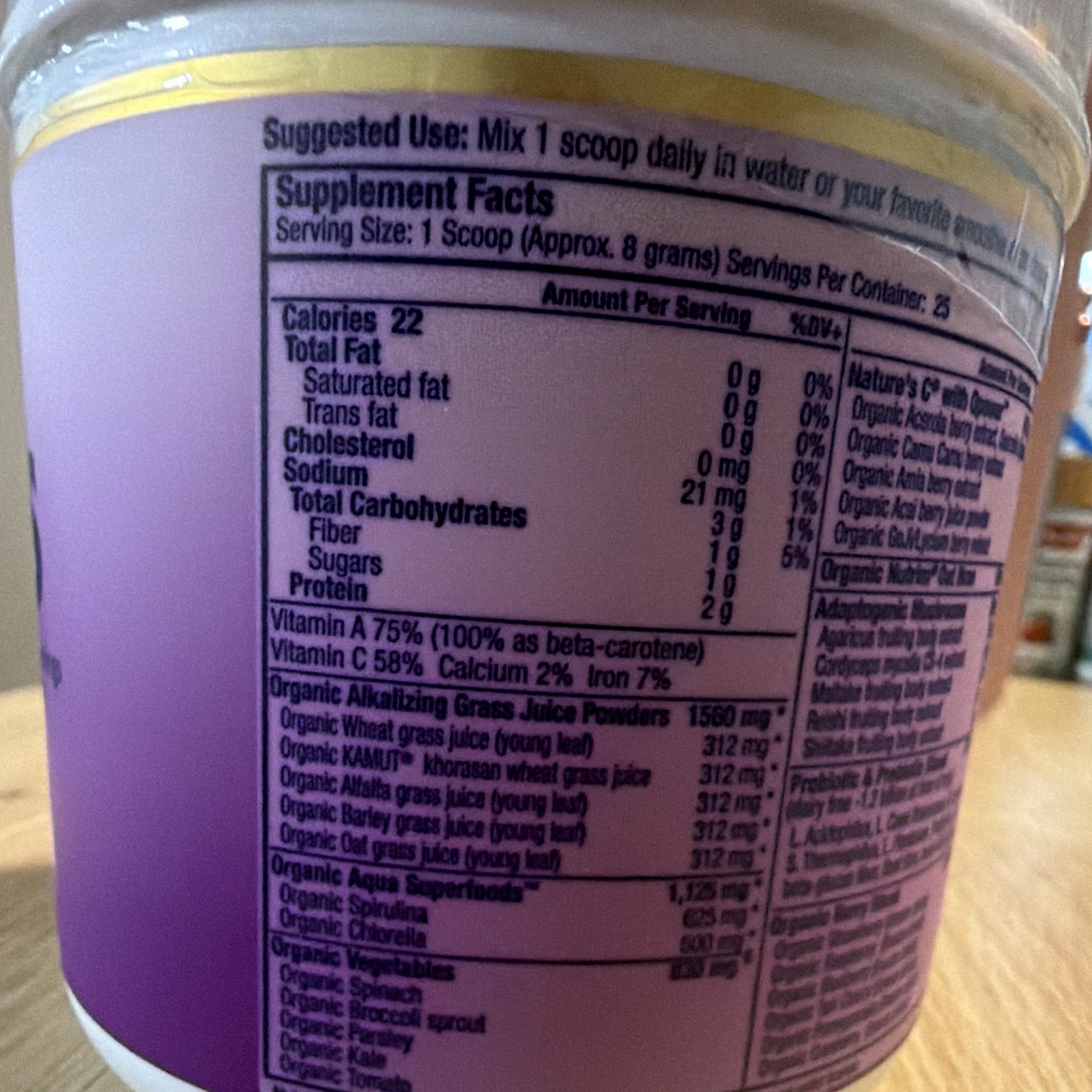 Paradise ORAC Energy Greens Powder Berry 200g Vegan Non-GMO Exp 01/2029
