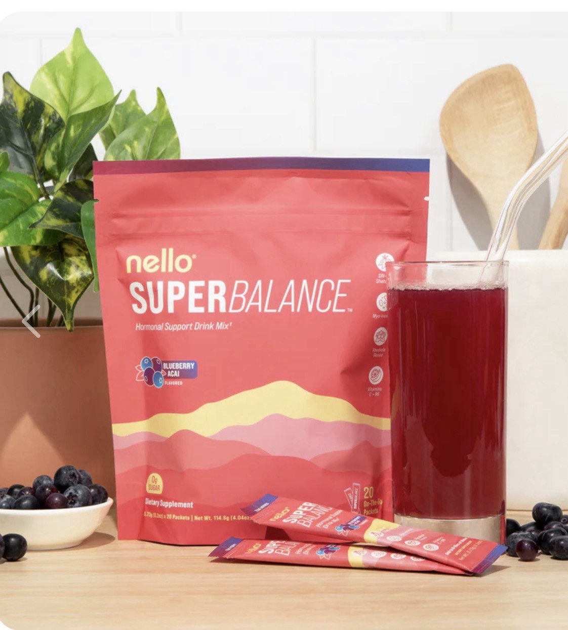 nello SUPERBALANCE Hormone Support Drink Mix Sugar-Free 20 Pk BRAND NEW