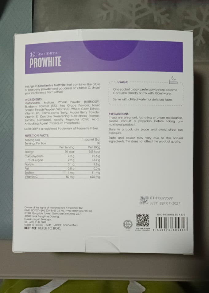 KINOHIMITSU Japan Prowhite Eliminate Spots Repair Cell Boost Liver x 30 Sachet