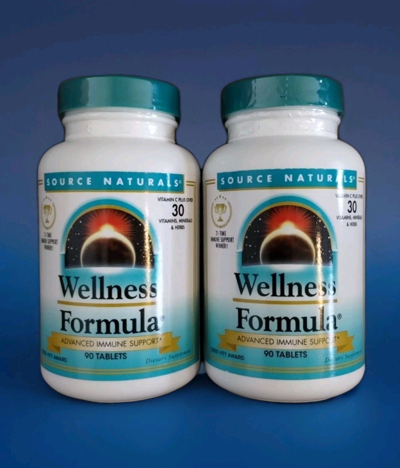 2) Source Naturals Wellness Formula Advanced Immune Support 90 Tablets Each 2029