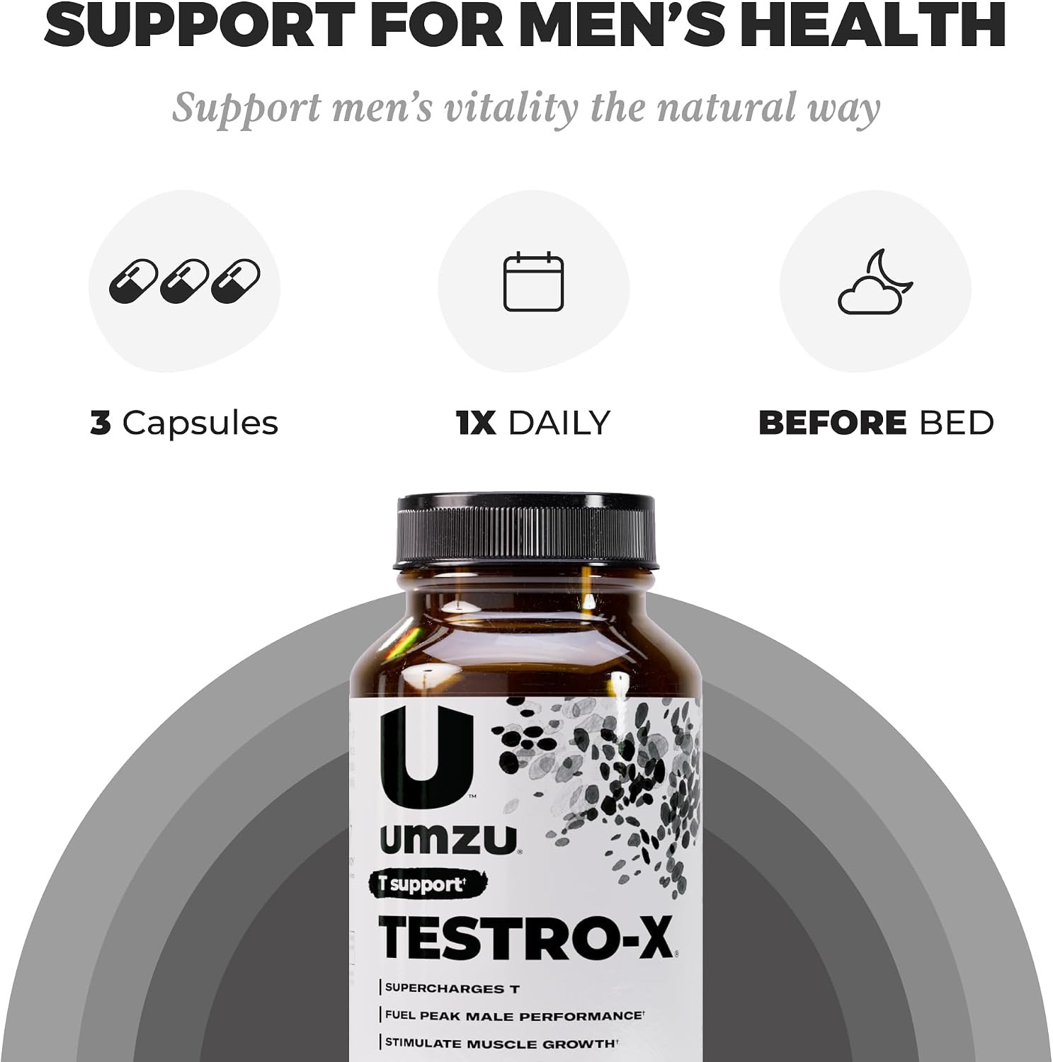 UMZU Testro-X Supplement for Men – 90 Capsules for 30 Day Supply – Supports Ener