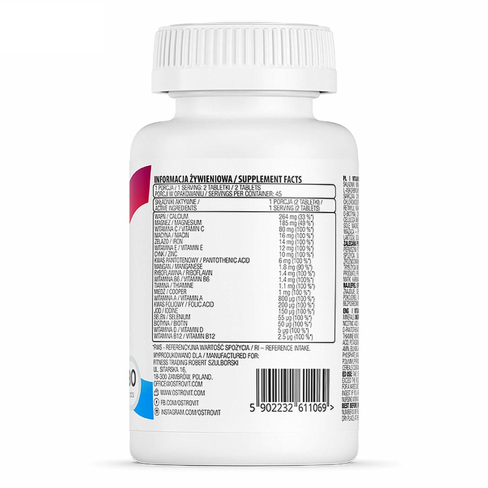 VIT&MIN – 90-270 Tabs – Immune System Energy Health Skin Bones Teeth Nails Hair