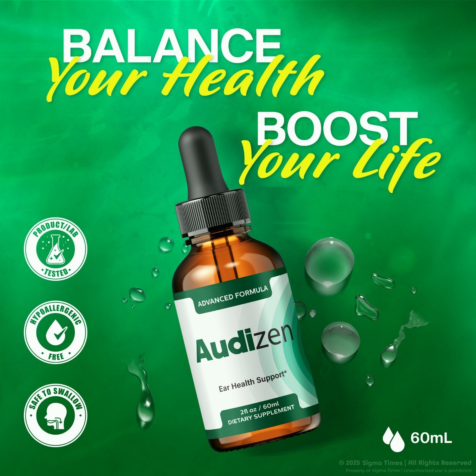 (3 Pack) Audizen Hearing Support Drops – Advanced Formula for Ear Health Care