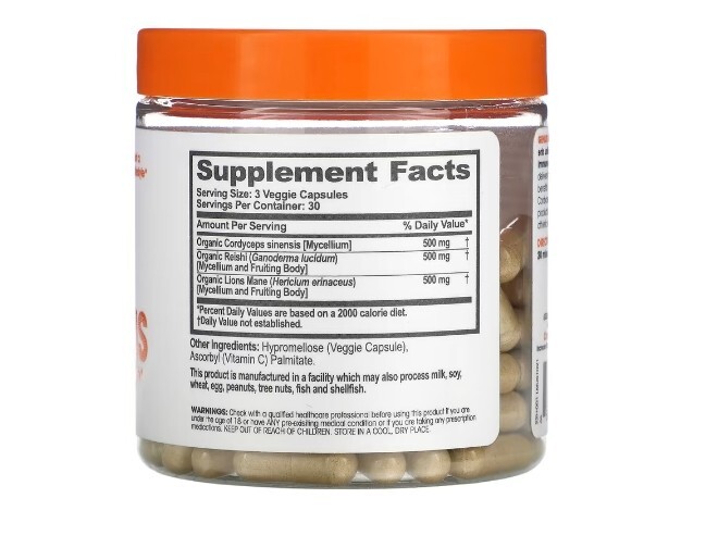 The Genius Brand, Genius Mushrooms, 2 PACK, 90 Veggie Capsules each (180 total!)
