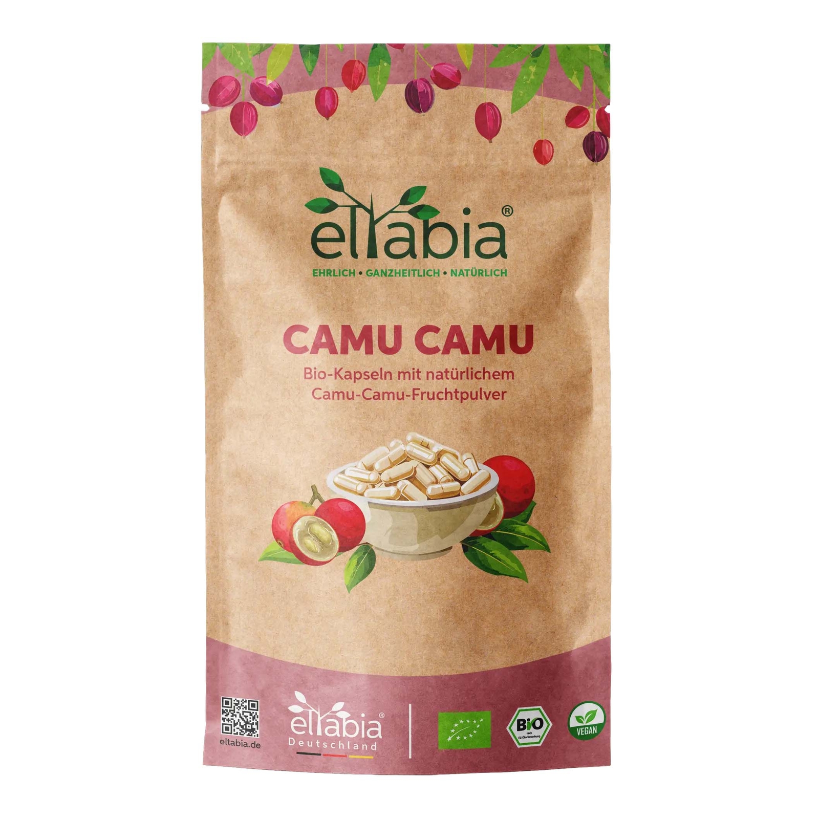 Natural Organic Vitamin C Capsules from Camu Camu | High Dose 1200mg Daily Dose