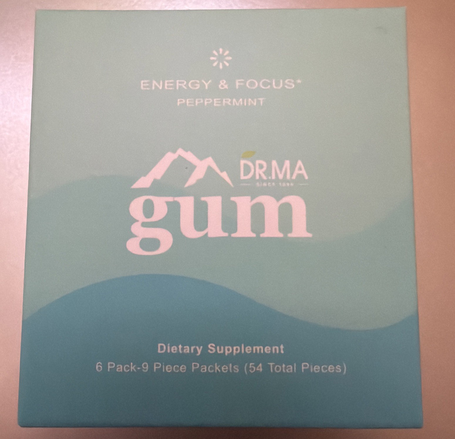 1 Pack Dr. MA Gum L-theanine Natural Caffeine Boost Energy Focus 54 Pieces