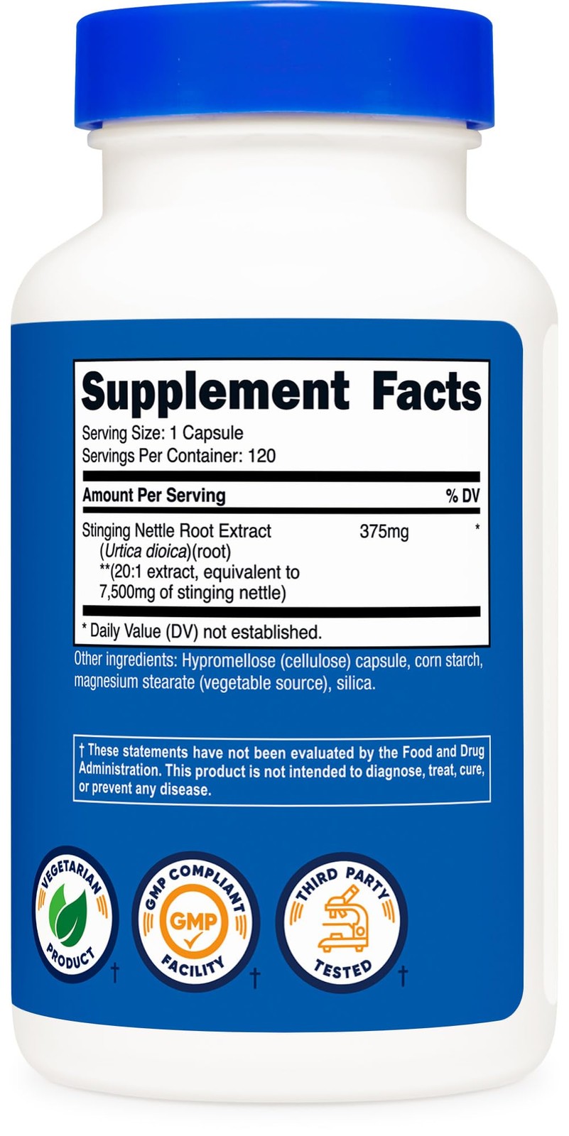 Nutricost Stinging Nettle Root Extract 120 Capsules for 120 Count (Pack of 1)