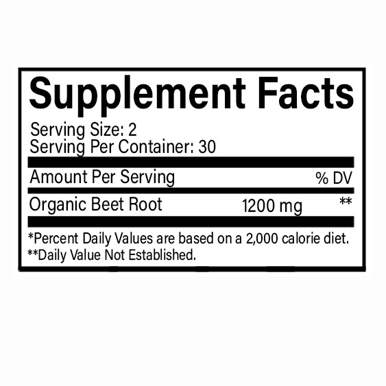 iLeafNaturals Beet Root Organic Whole-Food Powder – 1200 MG Veggie Capsules