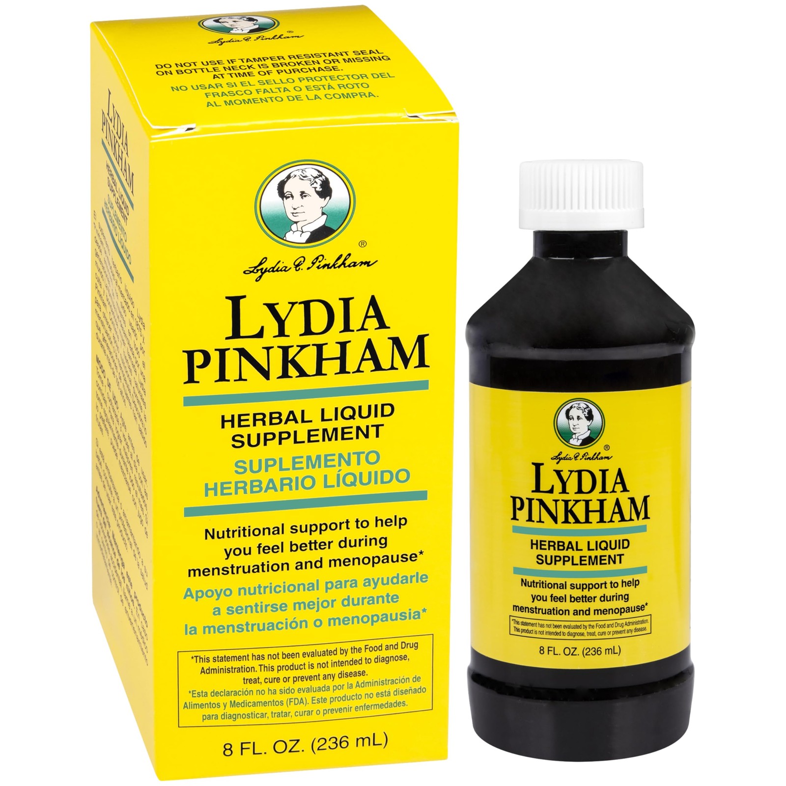 Lydia Pinkham Liquid Herbal Supplement for Menstruation 8 Fl Oz (Pack of 1)