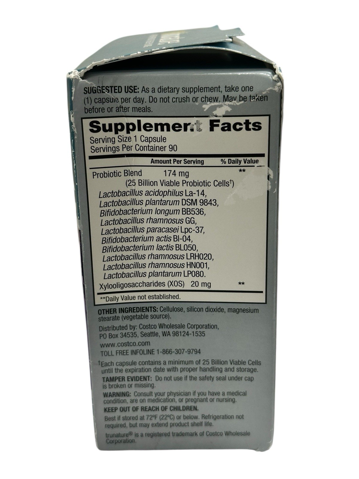Trunature Women’s Daily Probiotic 25 Billion Cells 90 Caps EXP 10/2027