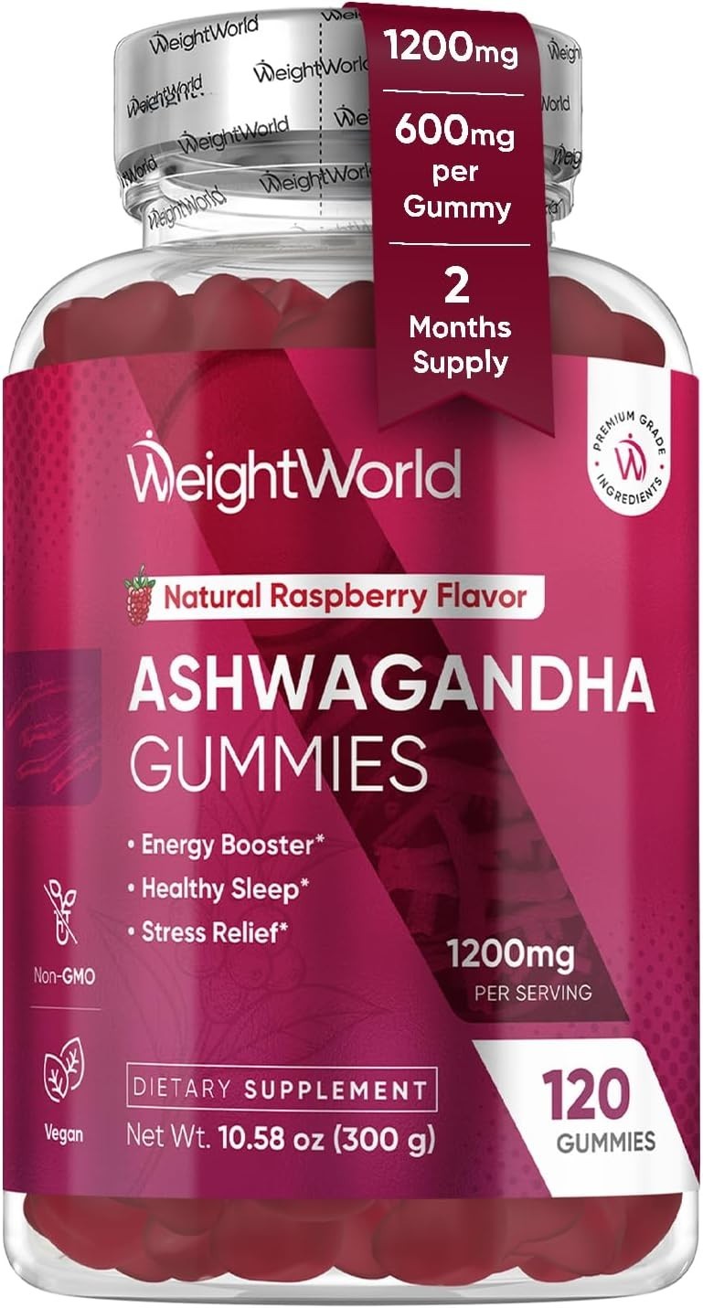 WeightWorld Ashwagandha Gummies 120 Count – Stress & Mood Support