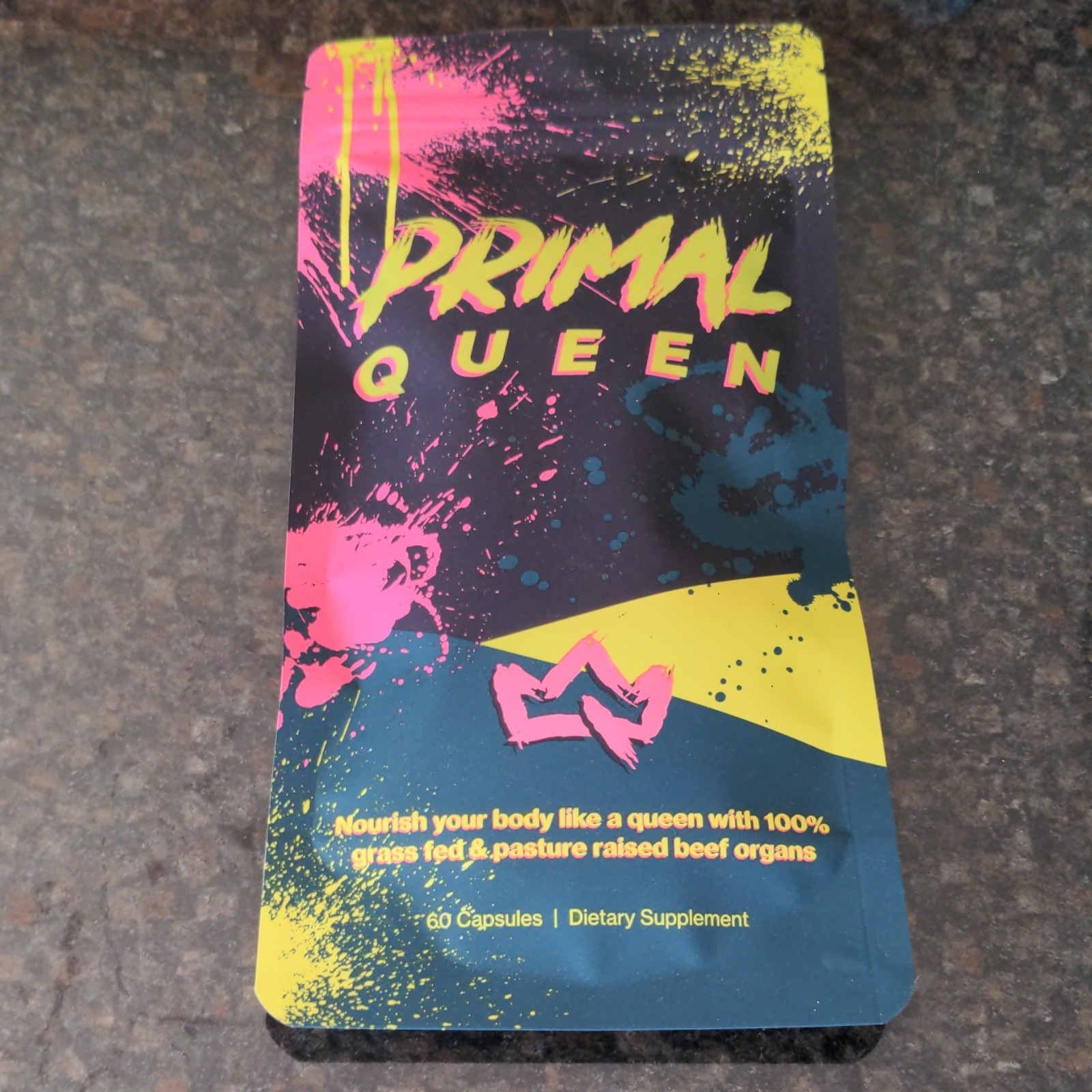 Primal Queen Grass Fed Beef Organ Supplement 60 Capsules Uterus Ovary Liver