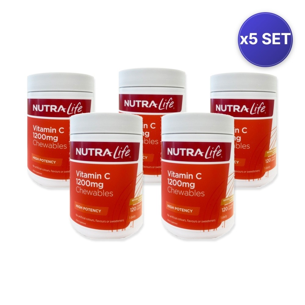 Vitamin C 1,200mg High Potency (120 Tablets) – 5 Pack
